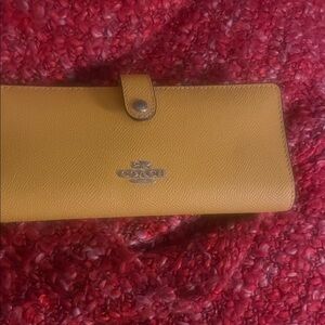 Coach Mustard Leather Wallet
